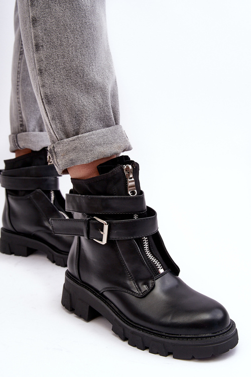 Ocieplane Botki Workery Czarne Not Realy