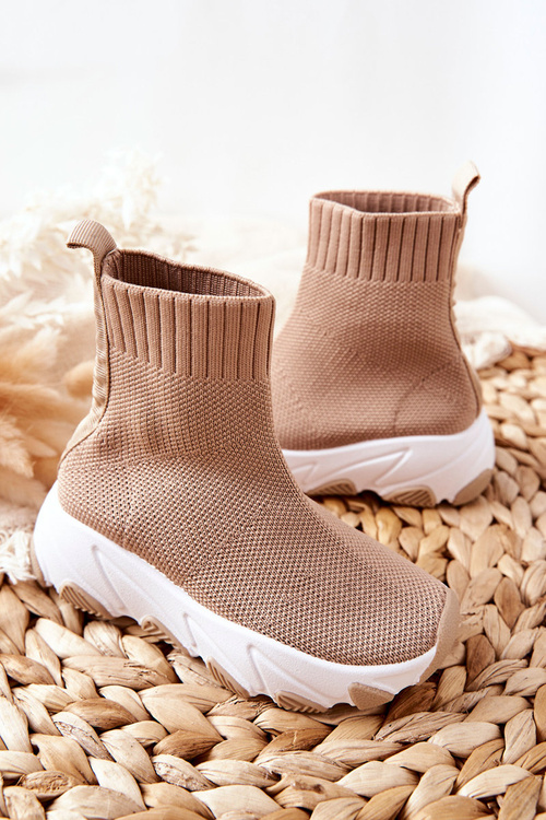 Dziecięce Młodzieżowe Obuwie Sportowe Beżowe Callobe