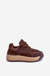 Women's Suede Sport Shoes on Platform Brown Rohan