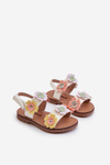Children's Sandals Adorned with Flowers Multicolor Tinette