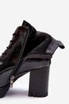 Polished Heel Boots with Lining Black D&A MR870-54