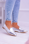 Silver Mirrored Mokassins Women's Lu Boo Mireldo