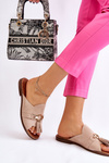 Women's Suede Slippers Lewski Shoes 3226 Beige