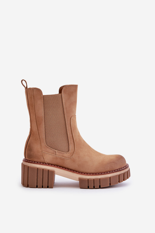 Ankle Boots With Zip Insulated Camel Linneviae