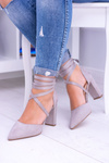 Women's Tiered Stiletto pumps Grey Demmi