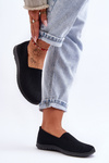 Women's Slip-On Sneakers Black Lento