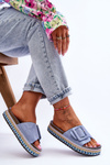 Women's Sandals On A Decorated Platform Blue Joyce