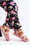 Leather Sandals On Platform Light Pink Tessy