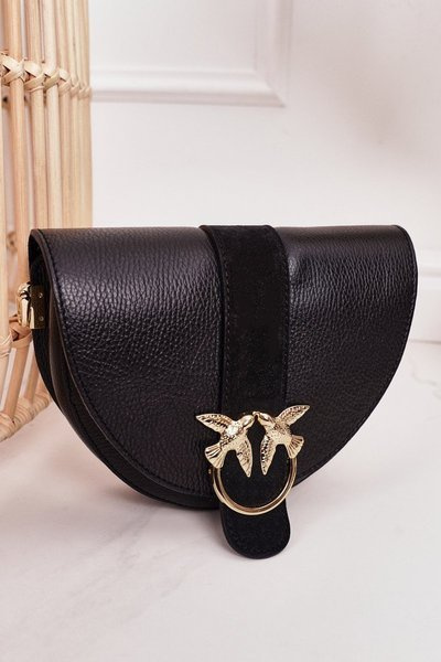 Leather Purse With Detachable Straps VERA PELLE Black