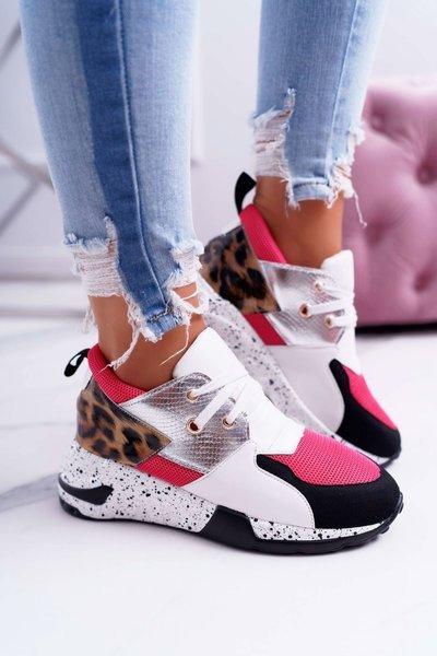 Women's Sports Lu Boo Shoes Leopard White Malibu