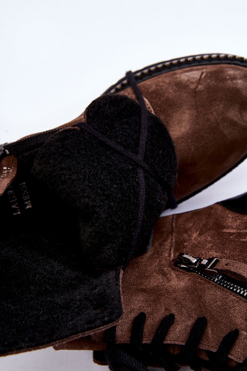 Suede Insulated Boots Laura Messi 2508 Brown