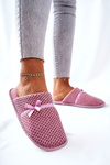 Women's Slippers With Bow Pink Evira