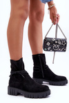 Women's Suede Boots with Black Lacing Lineanor
