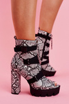 Women's Boots On High Heel Snake Skin Gladios
