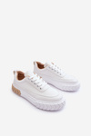Classic Sport Shoes On Platform White-Beige Nannzie