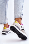 Women's sports sneakers Big Star KK274099 White and Beige