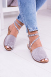 Lu Boo Grey Stylish Pari Sandals
