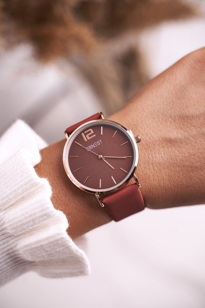 Women's Watch Ernest Red Rose Gold Elena