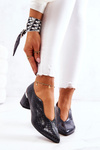 Leather snakeskin pumps Dark Grey Alissa