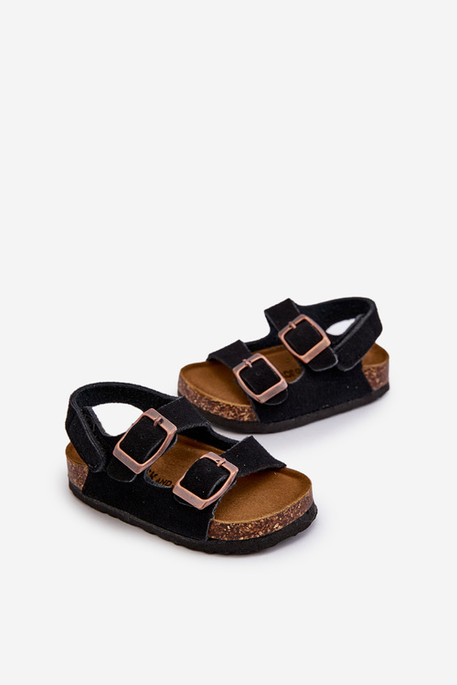 Children's Sandals with Cork Platform Velcro Fastening Black Rorria