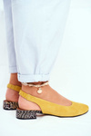 Ballet Shoes Heeled Maciejka Yellow 04482-07