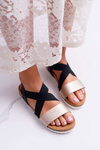Black Women's Sandals with Erasers Itako