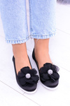 Velvet Fumiko Large Flower Pattern Ballerinas