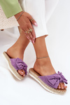 Womens Platform Sandals With Weaving And Bow Purple Alpireda