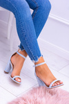 Lu Boo Suede Blue Ripley Stiletto Sandals