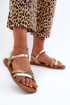 Women's Sandals Made of Eco Leather Sergio Leone SK085H Gold