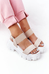 Sandals On The Platform Beige Vagabond
