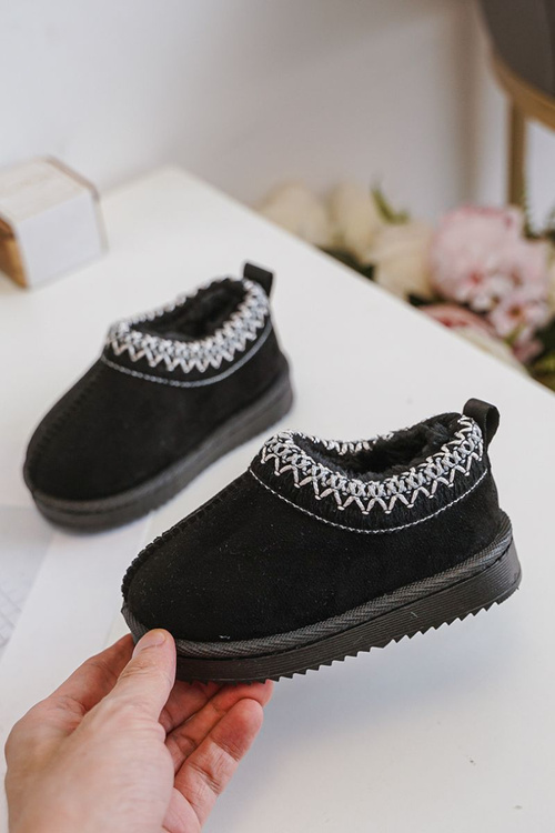 Botki Śniegowce Ocieplane Futerkiem Platforma Czarne Vilabria