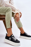 Sneakersy Buty Sportowe Damskie Czarne GOE JJ2N4127