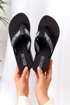 Women's Wedge Sliders Flip-Flops Big Star HH274A096 Black