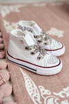 Kids Sneakers With Zircons White Smile
