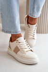 Fashionable Women's Platform Sneakers Made Of Eco Leather Brown Nevisase