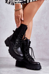Women's Workers Boots With Socks Black Abigail
