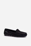 Women's Black Faux Suede Moccasins Amrutia