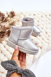 Warmed Children's Snow Boots Silver Scooby