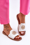 Women's Classic Flat Heel Sandals White Larotte
