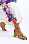Fashionable High Heel Sandals Green Felisa