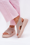 Beige Platform Sandals for Women Kavira
