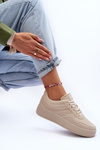 Women's Platform Sports Shoes Beige Pudina