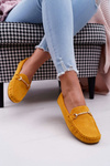 Women's Mokassins Yellow Suede Sonnero