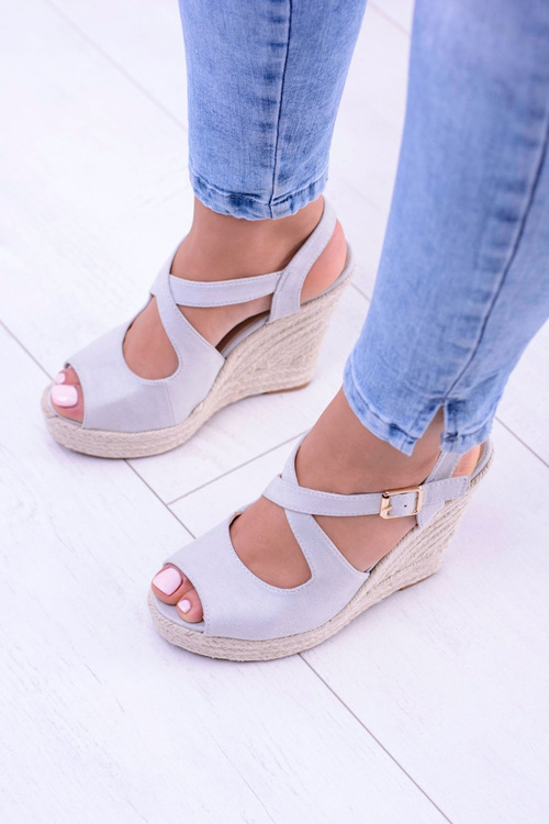Women's Grey Espadrilles Sandals Elonore