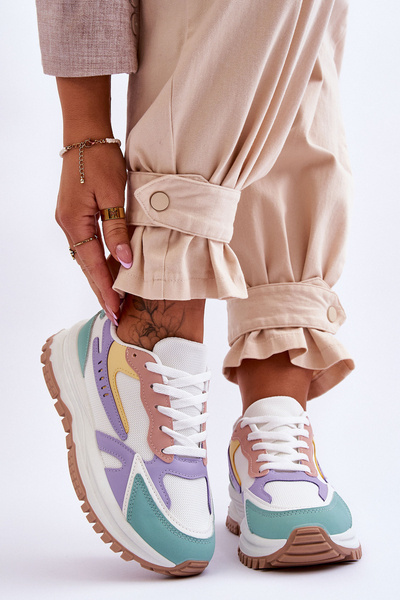 Buty Sportowe Damskie Modne Platforma Multikolor Georgette