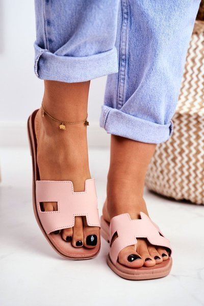 Women's Slides Geometric Classic Pink Theodora