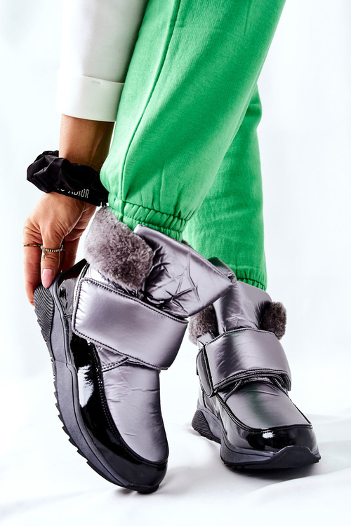 Women's Snow Boots Grey Evamia