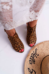 Women's Stiletto Sandals with Peep Toe Leopard Esta