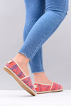 Lu Boo | Women's Slip-on Linen Espadrilles Aztec Coral Bimbi.